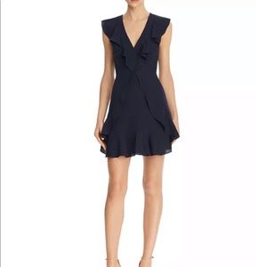 BCBG ruffled mini dress in Navy Blue